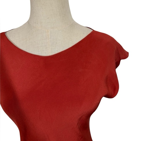 PETER COHEN 100% Silk Midi Slip Dress in Rust PLEASE READ - Picture 7 of 10